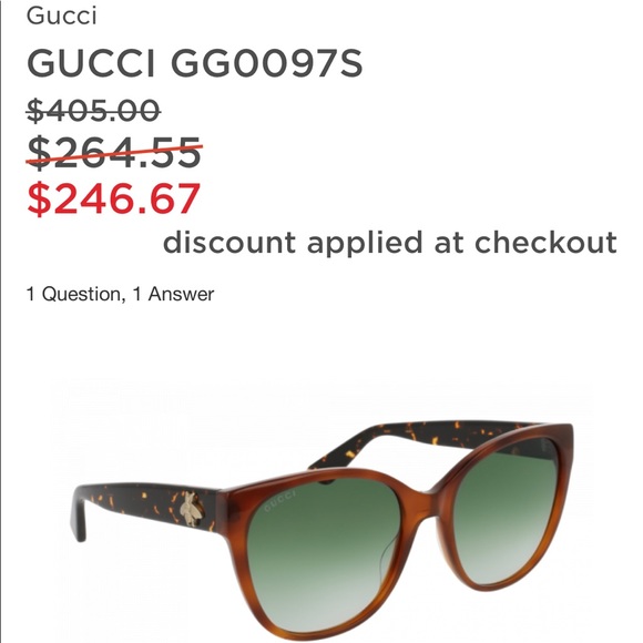 Gucci Havana Brown Sunglasses NWT - Picture 4 of 7